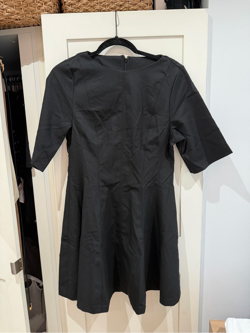 H&M Black Fit-and-Flare Dress